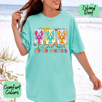Just Here for the Crawfish Comfort Colors T-Shirt