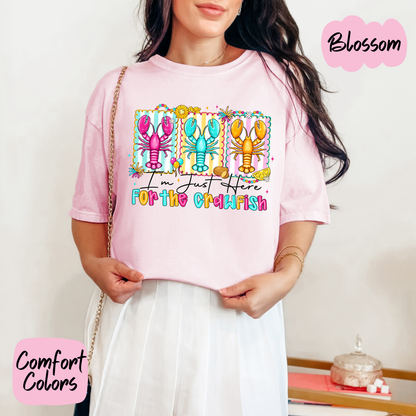 Just Here for the Crawfish Comfort Colors T-Shirt