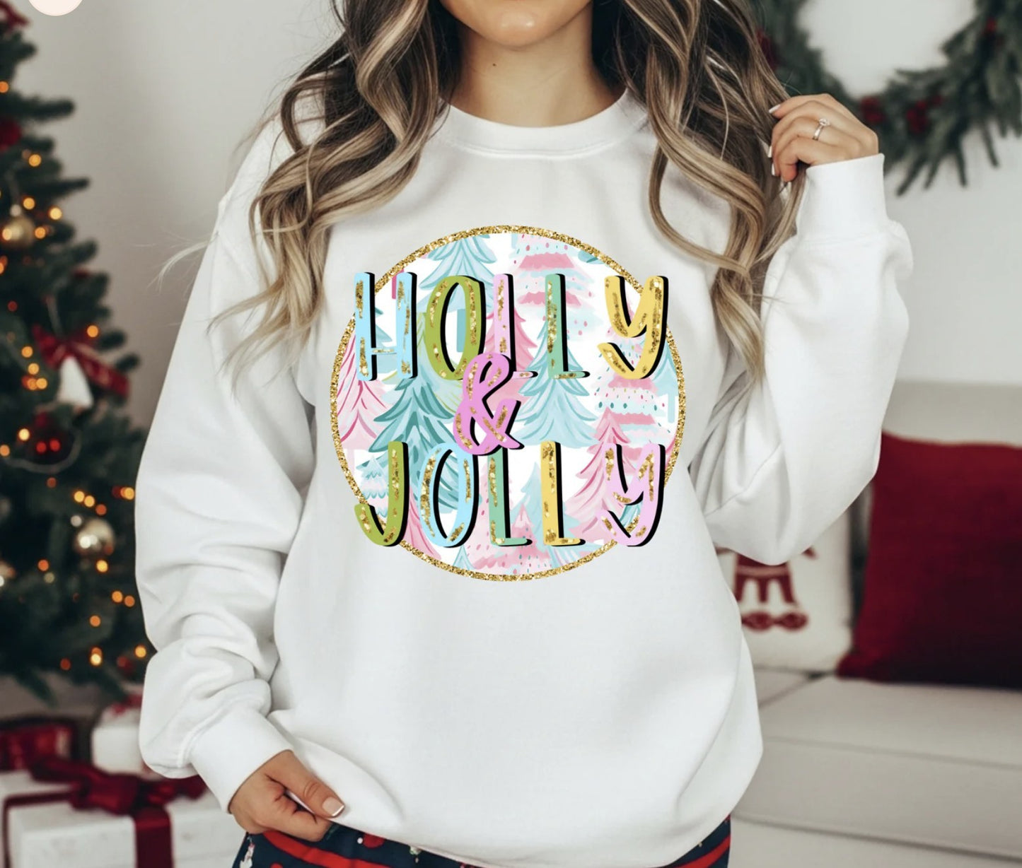 Holly & Jolly Shirt ~Glitter~