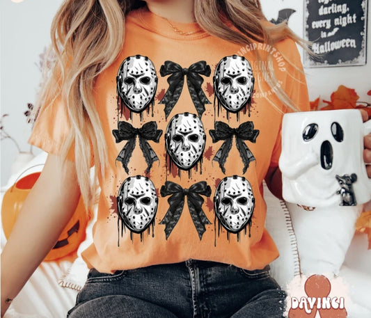 Horror Mask Coquette Shirt ~Glitter~