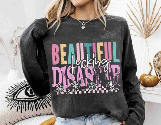 Beautiful Disaster Shirt ~Glitter~