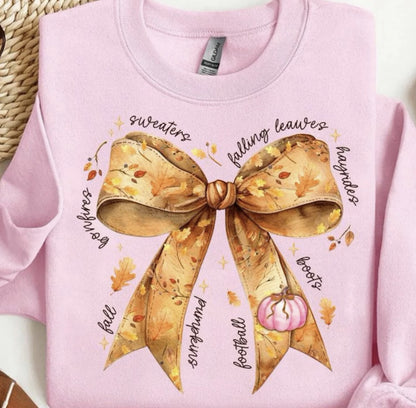 Fall Bow Shirt ~Glitter~
