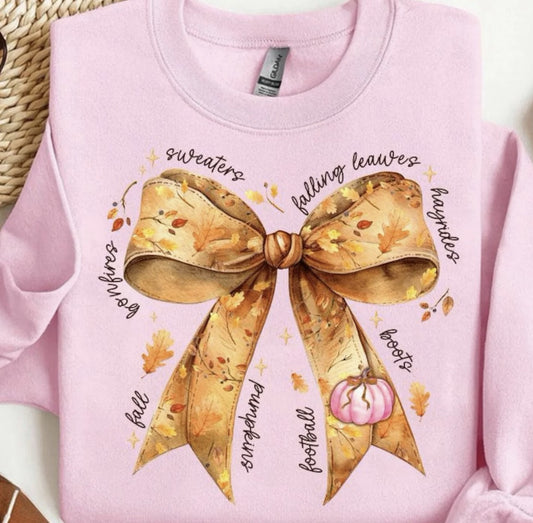 Fall Bow Shirt ~Glitter~