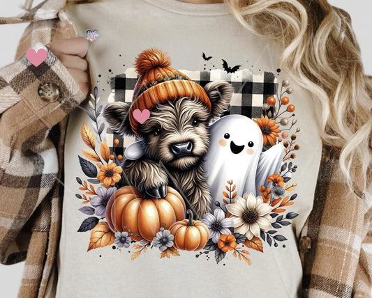 Fall Cow and Ghost Shirt