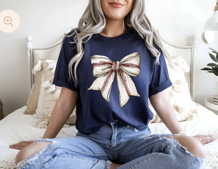 Baseball Bow Shirt ~Glitter~
