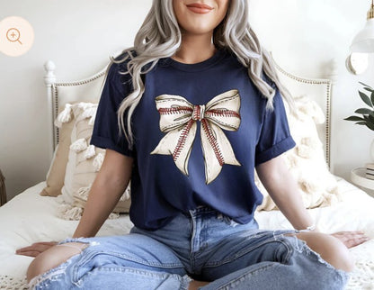 Baseball Bow Shirt ~Glitter~