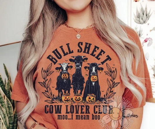 Bull Sheet Cow Lovers Club Shirt ~Glitter~