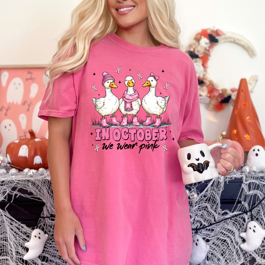 In October we wear Pink Goose Shirt