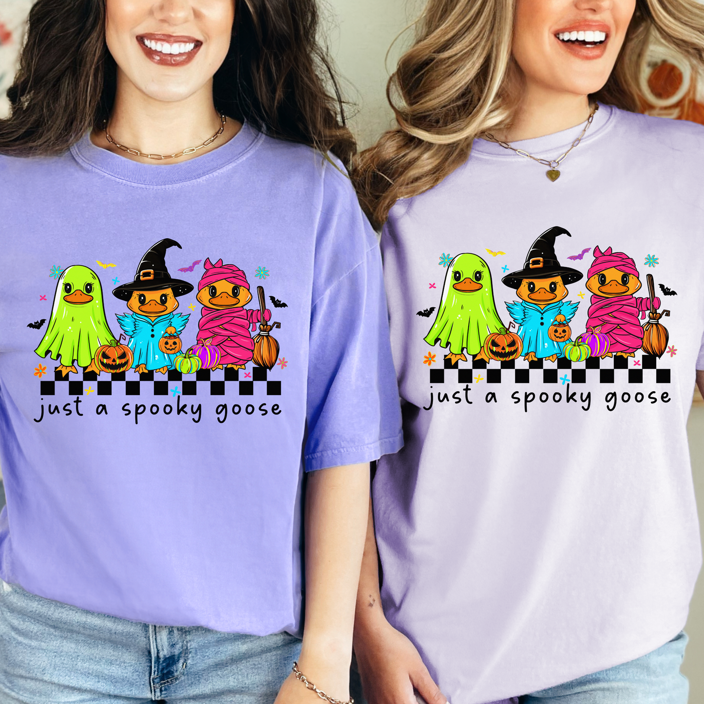 Neon Just a Spooky Goose Shirt