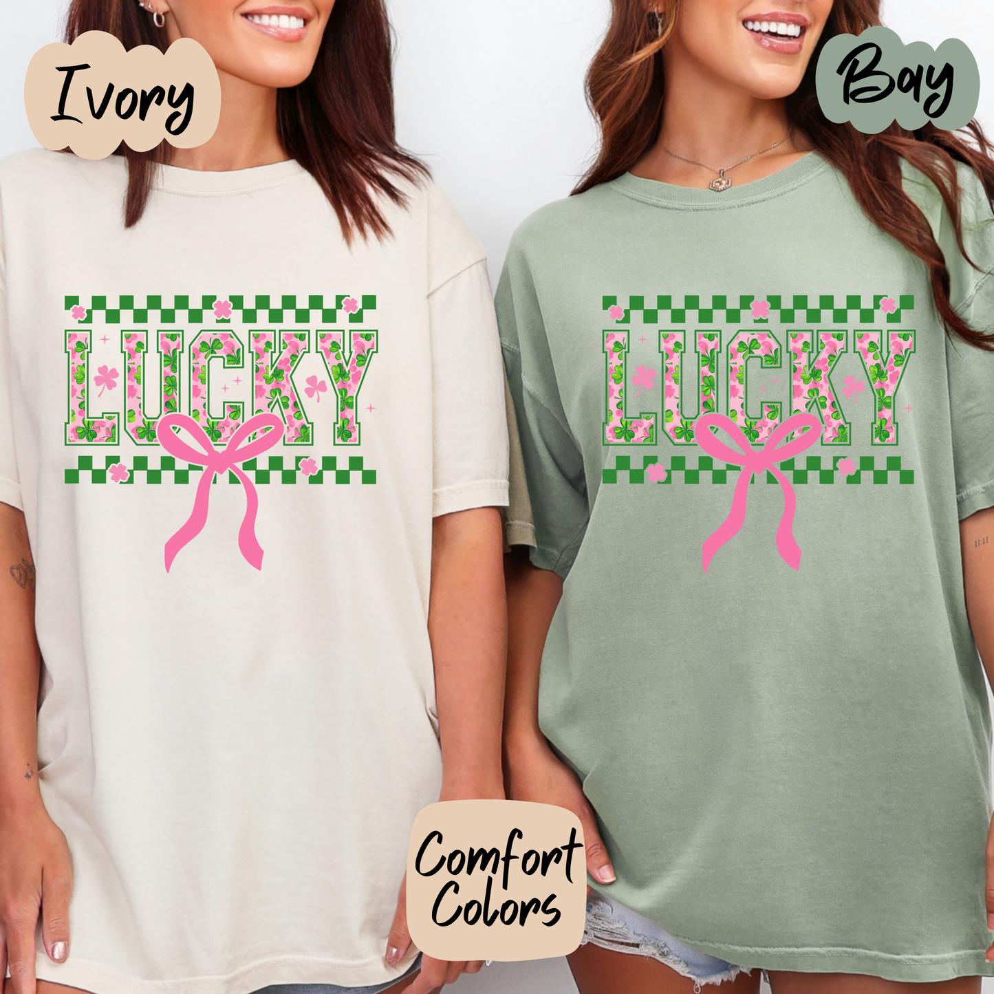 Lucky Pink Bow Shirt/Crewneck