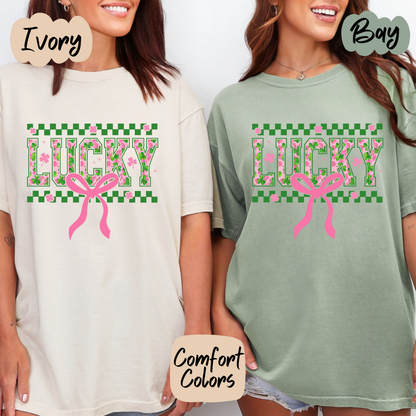 Lucky Pink Bow Shirt/Crewneck