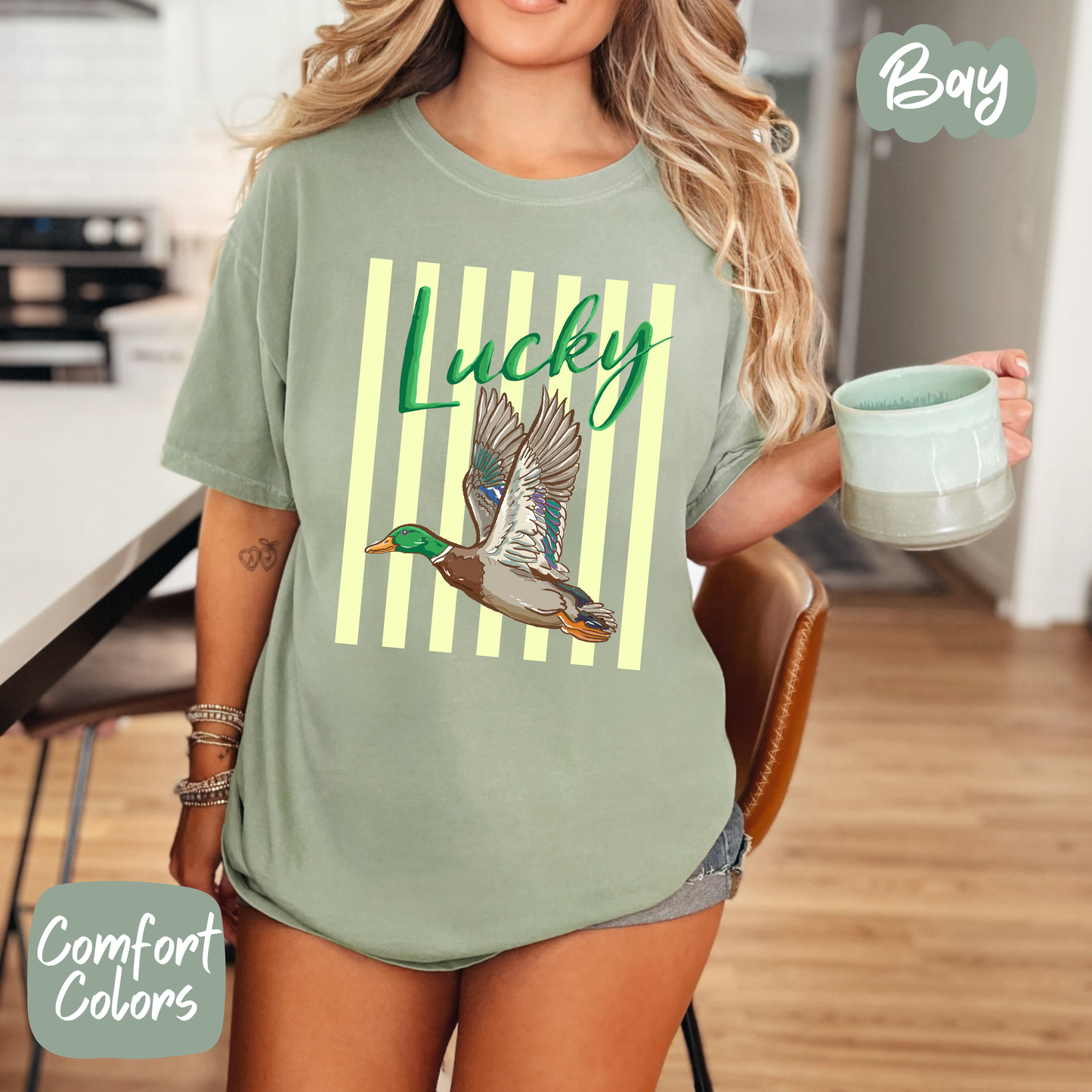 Lucky Duck Camo Comfort Colors T-Shirt