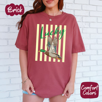 Lucky Duck Camo Comfort Colors T-Shirt