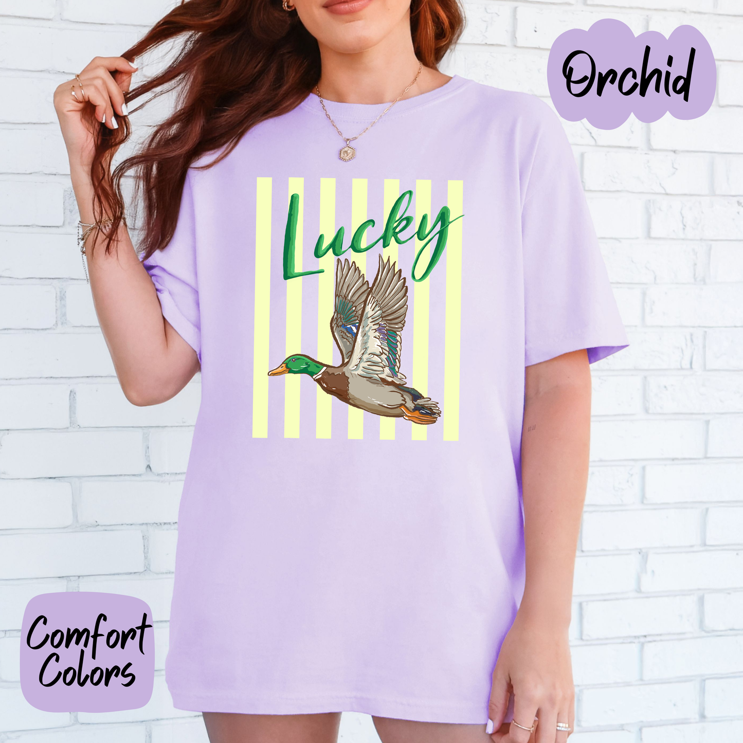 Lucky Duck Camo Comfort Colors T-Shirt