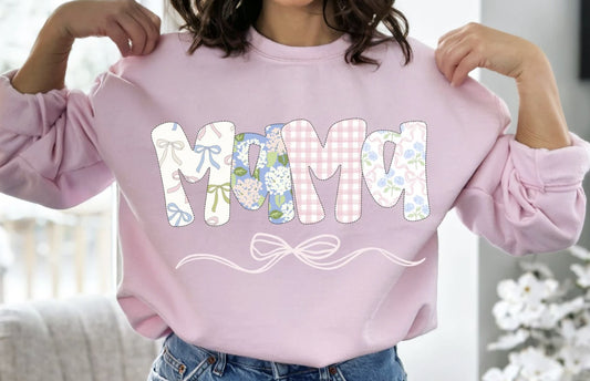 Faux Quilted Mama Shirt