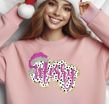 Merry Polka Dot Shirt ~Glitter~