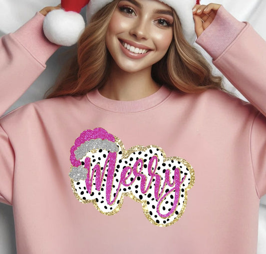Merry Polka Dot Shirt ~Glitter~