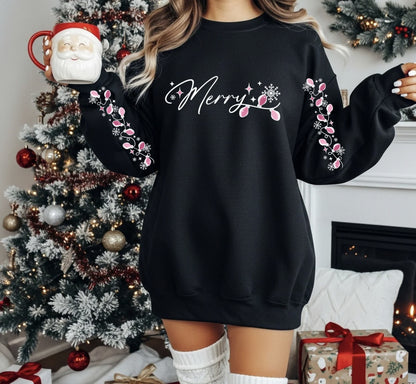 Merry Sweatshirt with Sleeves ~Glitter~