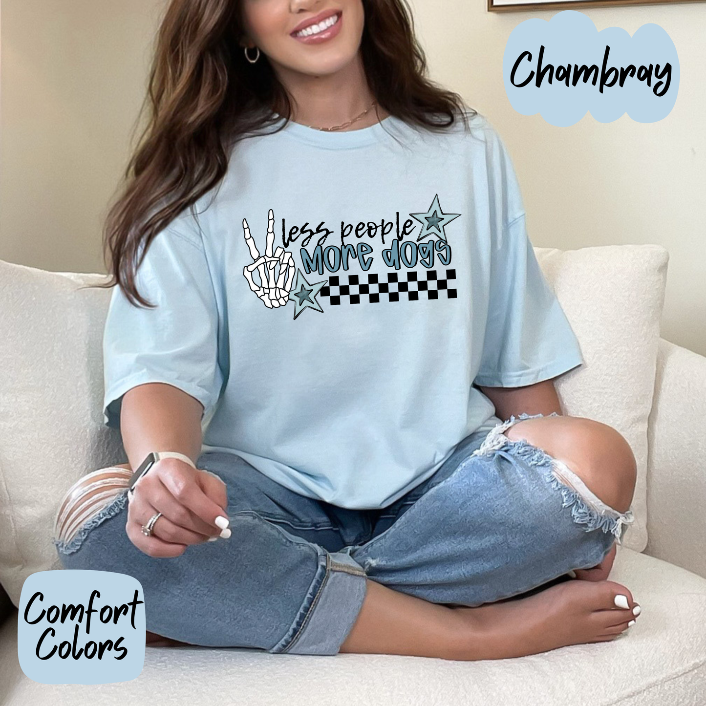Less People More Dogs Comfort Colors T-Shirt