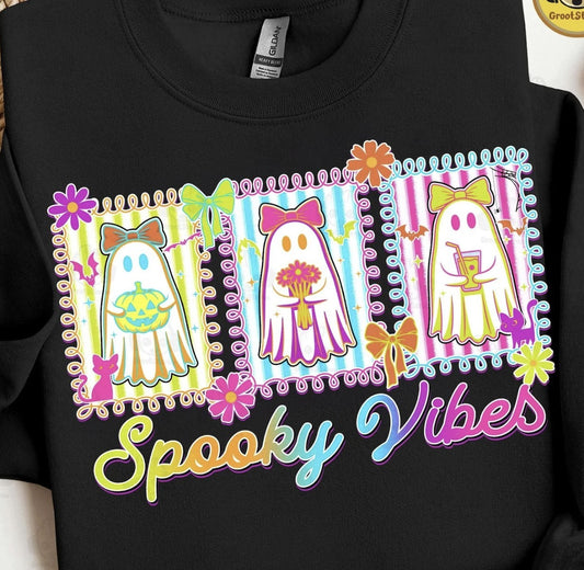 Neon Spooky Vibes Shirt ~Glitter~