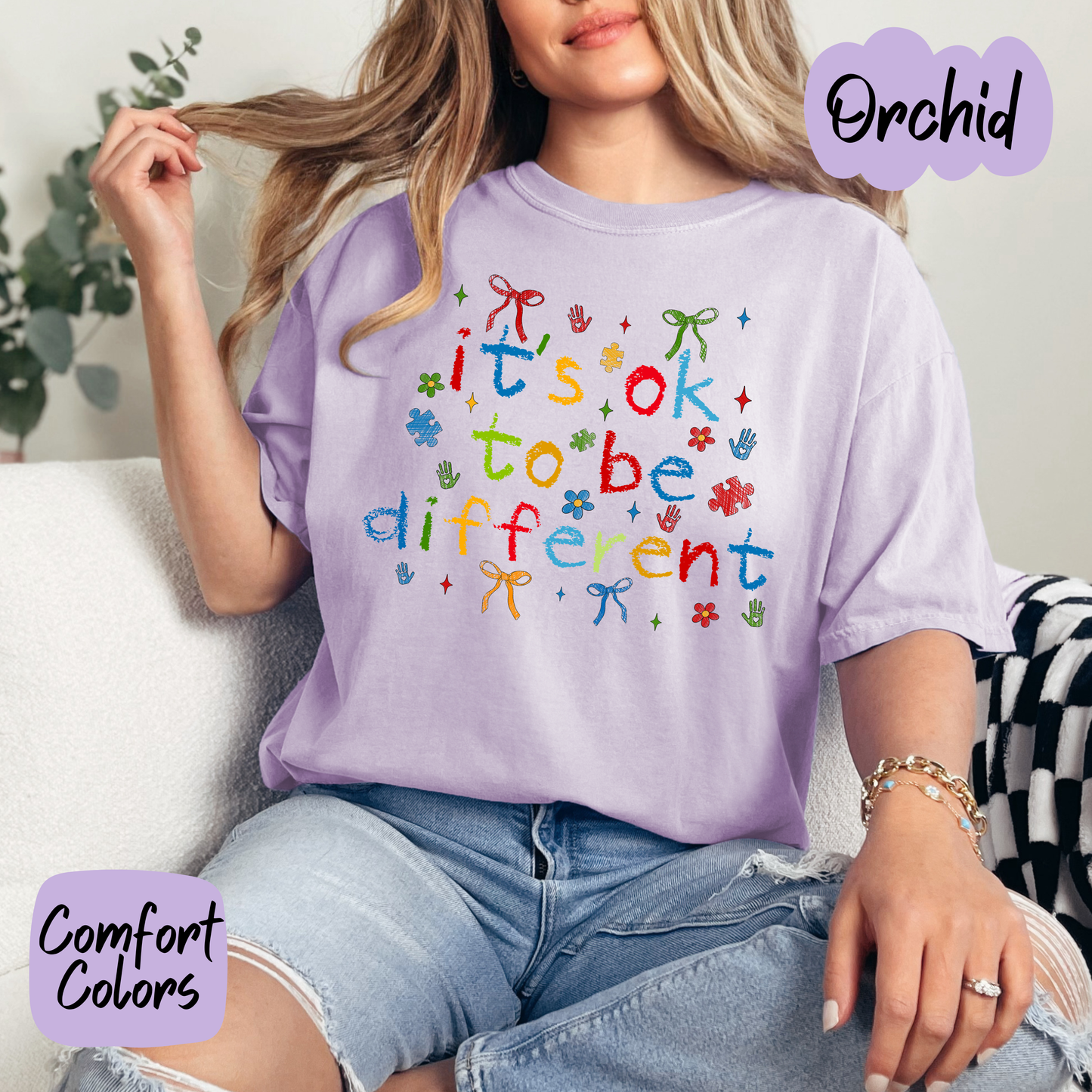 It's Ok to be Different Autism Comfort Colors T-Shirt