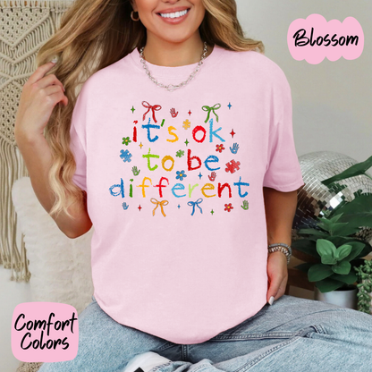 It's Ok to be Different Autism Comfort Colors T-Shirt