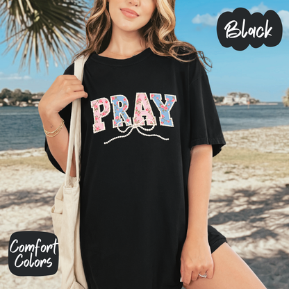 Faux Pearl Pray Comfort Colors T-Shirt