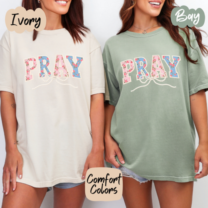 Faux Pearl Pray Comfort Colors T-Shirt