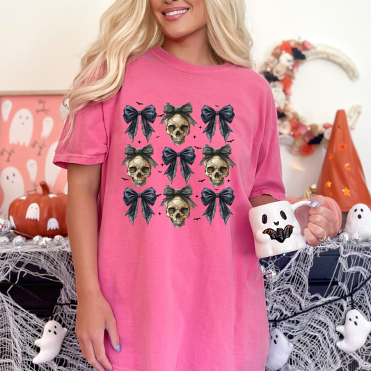 Spooky Skulls and Bows Shirt