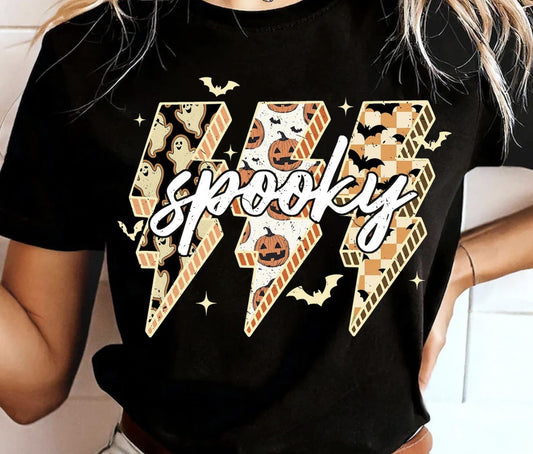 Spooky Halloween Bolts Shirt ~Glitter~