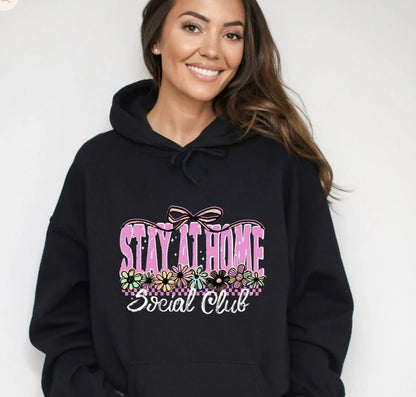 Stay at Home Social Club Shirt ~Glitter~