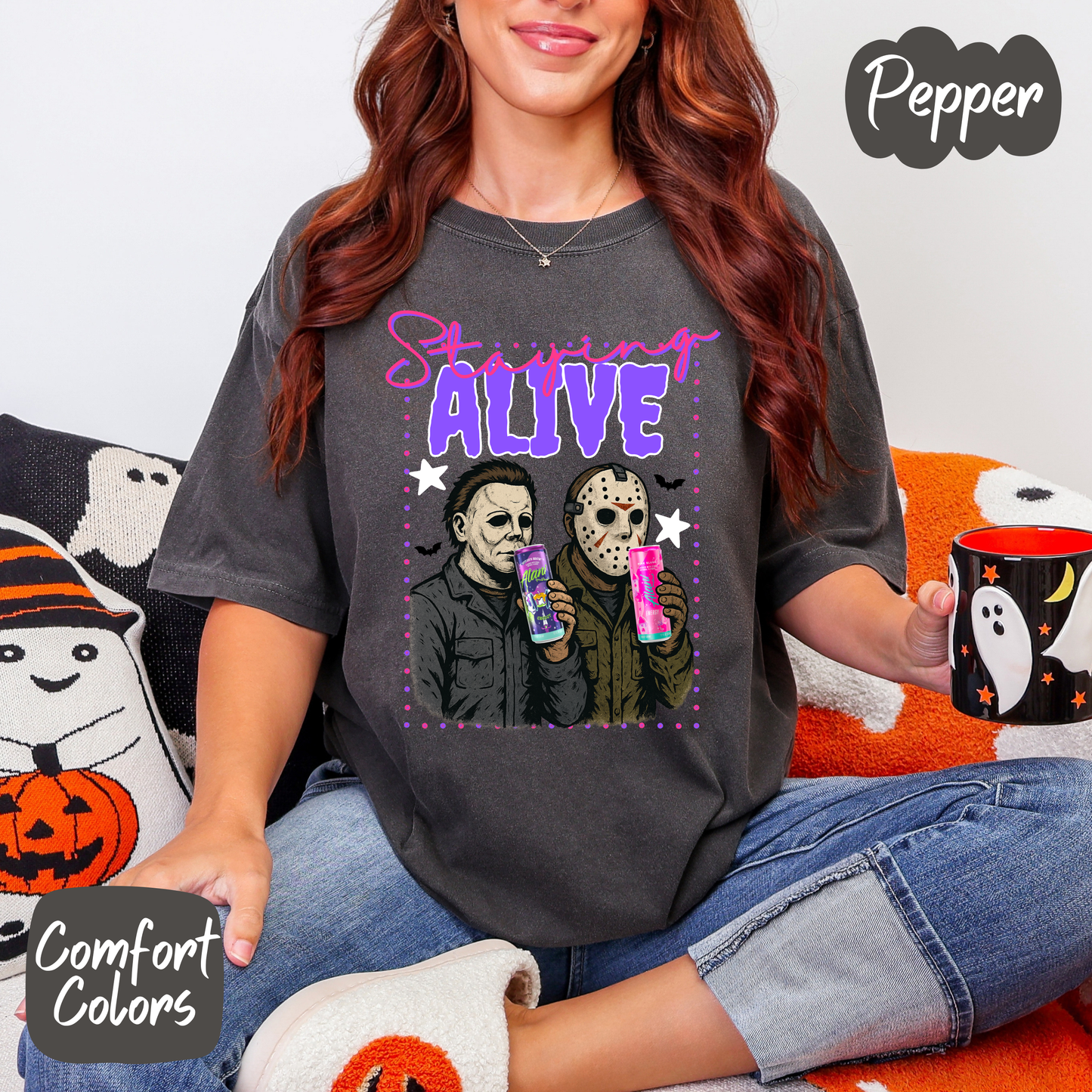 Horror Staying Alive Comfort Colors T-Shirt