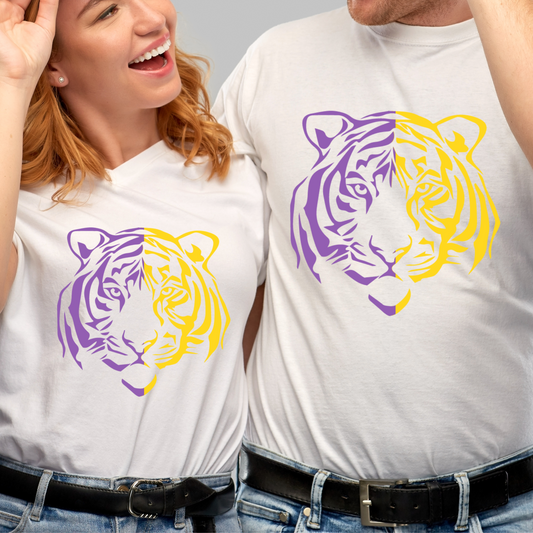 Purple and Gold Tiger Shirt