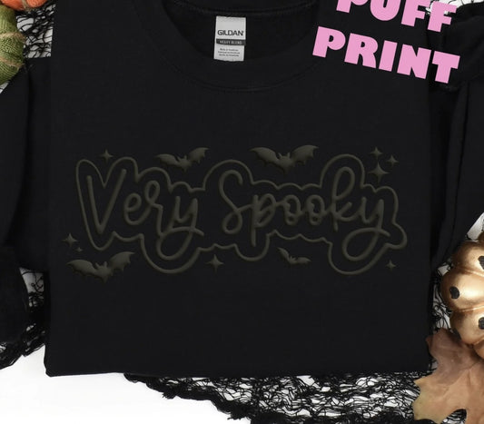 Very Spooky Puff Print Shirt