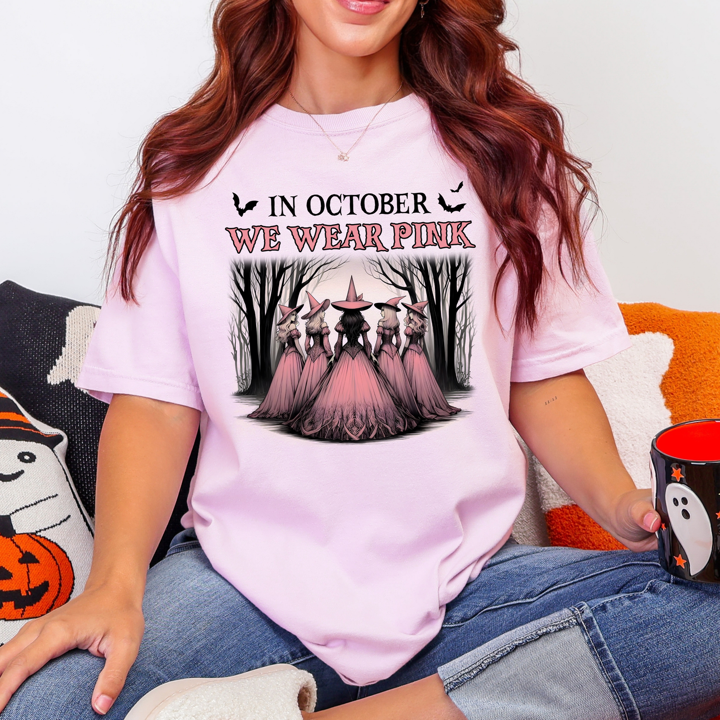 In October we Wear Pink Witches Comfort Colors T-Shirt