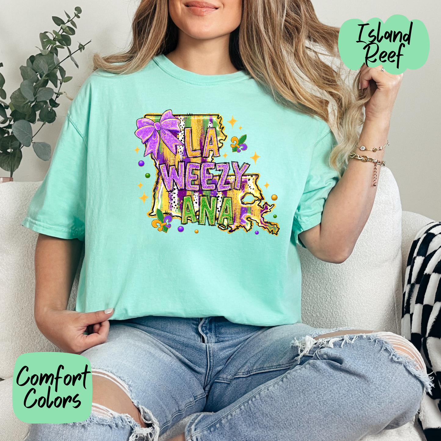 LaWeezyAna Painted State Shirt/Crewneck ~Glitter~