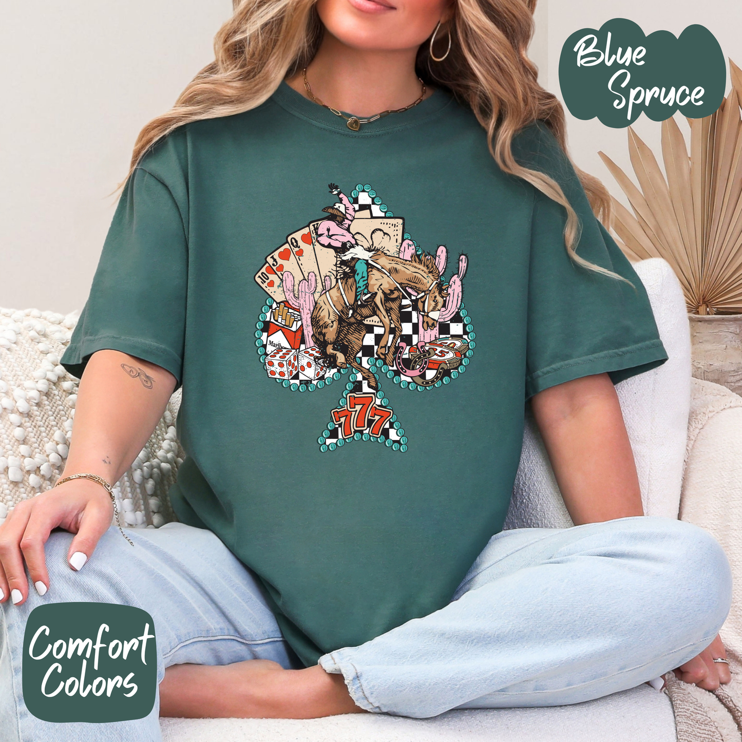 Western Lucky Spade Comfort Colors T-Shirt
