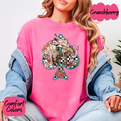 Western Lucky Spade Comfort Colors T-Shirt