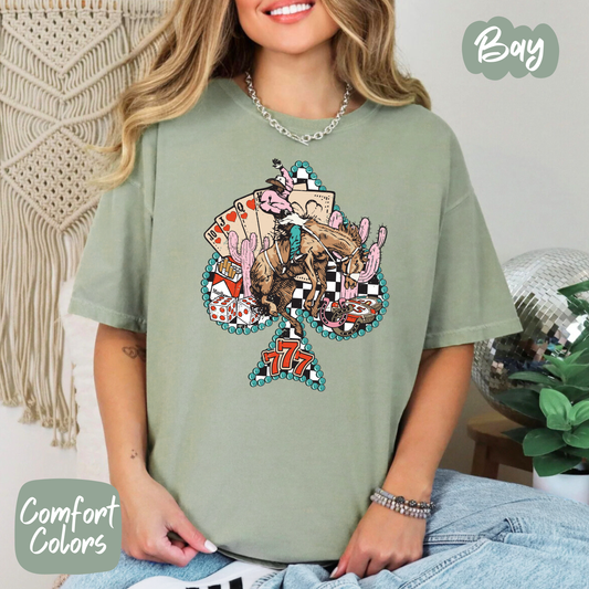 Western Lucky Spade Comfort Colors T-Shirt