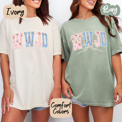 Faux Pearl WWJD Comfort Colors T-Shirt